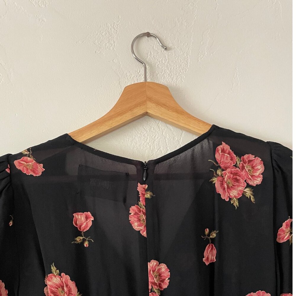 REFORMATION Bay Mini Dress Lorraine Rose Print | Size 2 - Picture 2 of 9